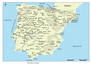 Battles and Battlefields of the Peninsular War - click to enlarge Battles and Battlefields of the Peninsular War