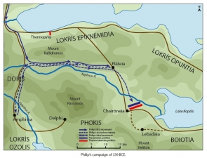 Chaironeia 338 BCE : The Fall of Greece - click to enlarge Chaironeia 338 BCE : The Fall of Greece