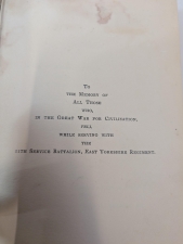 A Short Diary of the 11th Service Battalion East Yorkshire Regiment 1914 to 1919 - click to enlarge A Short Diary of the 11th Service Battalion East Yorkshire Regiment 1914 to 1919
