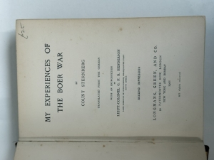 My Experiences of the Boer War - click to enlarge My Experiences of the Boer War