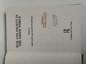 War and Society in the Greek World - click to enlarge War and Society in the Greek World