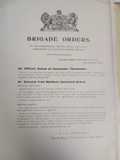 WW1 Tyneside Scottish Brigade Orders Archive 1915-16 - click to enlarge WW1 Tyneside Scottish Brigade Orders Archive 1915-16