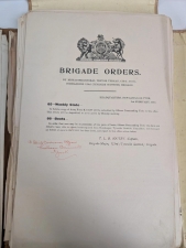 WW1 Tyneside Scottish Brigade Orders Archive 1915-16 - click to enlarge WW1 Tyneside Scottish Brigade Orders Archive 1915-16