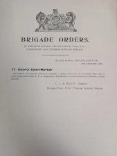 WW1 Tyneside Scottish Brigade Orders Archive 1915-16 - click to enlarge WW1 Tyneside Scottish Brigade Orders Archive 1915-16