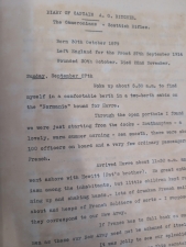 Captain A. G. Ritchie’s Diary of the 1914 Campaign : 1st Battalion, The Cameronians (Scottish Rifles), September–October 1914 - click to enlarge Captain A. G. Ritchie’s Diary of the 1914 Campaign : 1st Battalion, The Cameronians (Scottish Rifles), September–October 1914